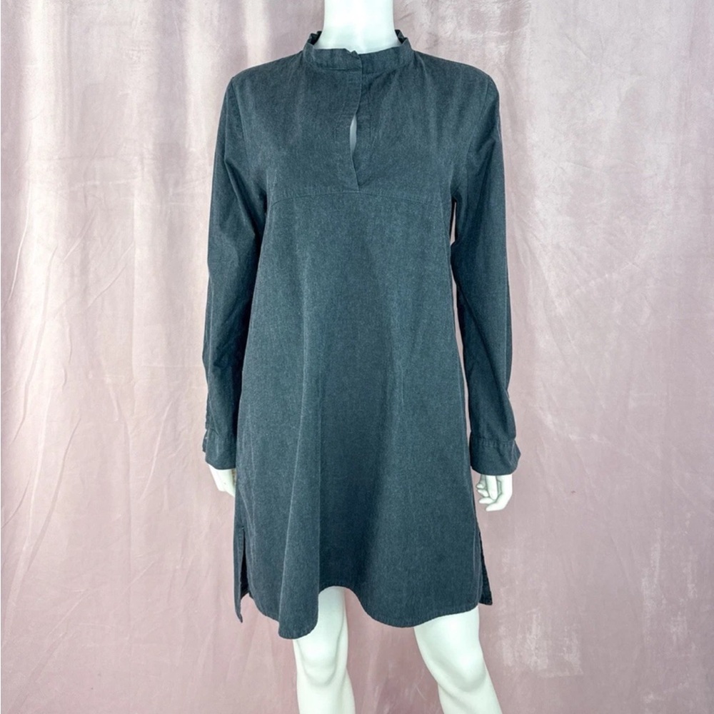 Barbara Lang Paris Women Gray Dress Size Small Lagenlook Artsy Designer
